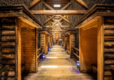 Innenansicht eines Gradierwerks in Bad Salzuflen