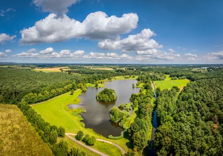 Luftaufnahme See am Kleihügel in Espelkamp
