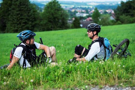 Mountainbiker mit Blick auf Werther, Foto: Stadt Werther