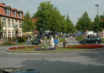 Kreisel in der Neustadt in Warburg, Foto: H. Rösel, Foto: Hansestadt Warburg
