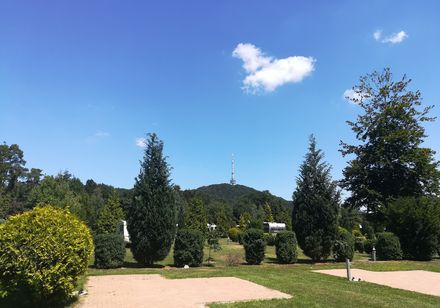Campingpark Bielefeld mit Blick auf den Teuto