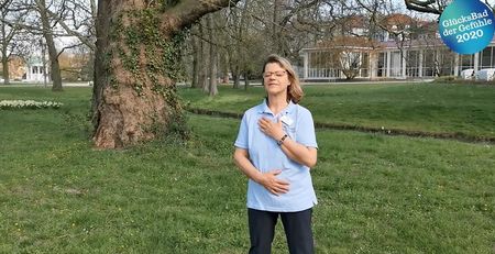 Atemübung im Kurpark Bad Salzuflen