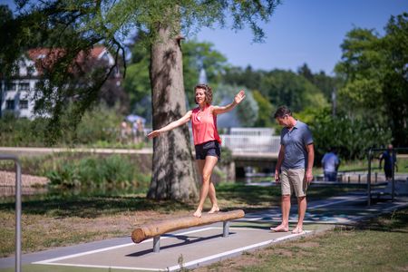 Barfußpfad mit Balance-Parcours im Staatsbad Salzuflen