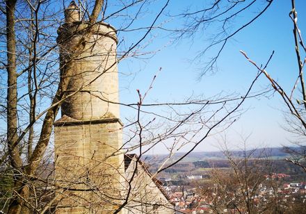 Kaiser-Karls-Turm bei der Iburg Ruine in Bad Driburg