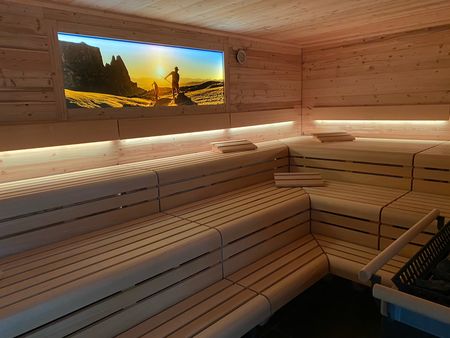 Heusauna Innenansicht
