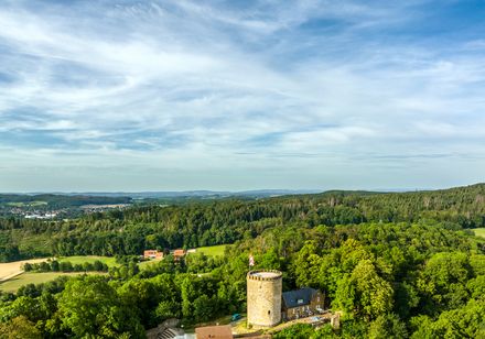 Luftaufnahme Burg Ravensberg im Erfolgskreis Gütersloh