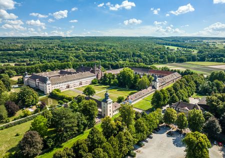 Luftaufnahme Welterbe Corvey in Höxter