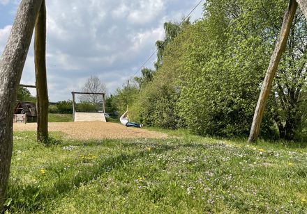 Seilbahn auf dem Spielplatz