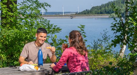 Picknick an an der Aabachtalsperre