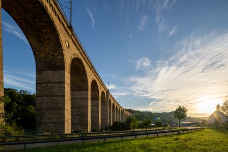 Viadukt Altenbeken bei Sonnenuntergang