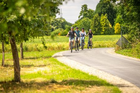 Radfahrer-Gruppe auf dem Else-Werre-Radweg in Kirchlengern