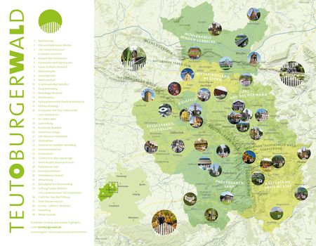 Karte Urlaubsregion Teutoburger Wald