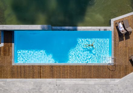 Waldgarten von oben in der Westfalen Therme