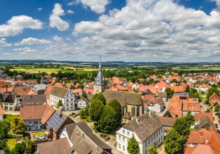 Luftaufnahme Stadtkern Nieheim
