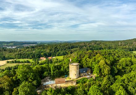 Burg Ravensberg bei Borgholzhausen Luftaufnahme