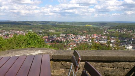 Ausblick Sachsenklause auf Bad Driburg und Teutoburger Wald