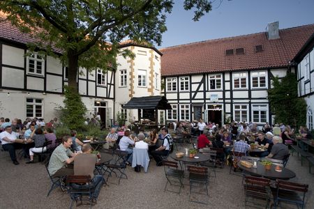 Erfrischung im Biergarten des Brauhaus Bielefeld