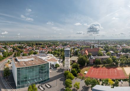 Luftaufnahme vom Theater Gütersloh