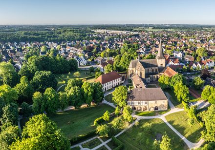 Klosteranlage Herzebrock Luftaufnahme