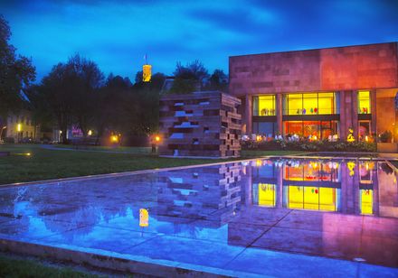 Kunsthalle Bielefeld in der Abendstimmung