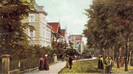 Historisches Bild vom Westkorso in Bad Oeynhausen