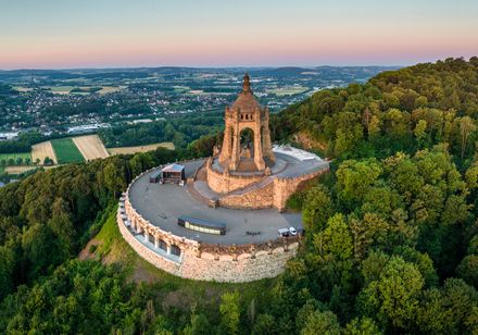 Luftaufnahme Kaiser Wilhelm Denkmal Porta-Westfalica